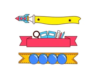 开学季促销标签图片