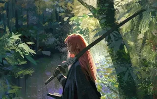 拿刀的美女（简称：刀美，哈哈}图片