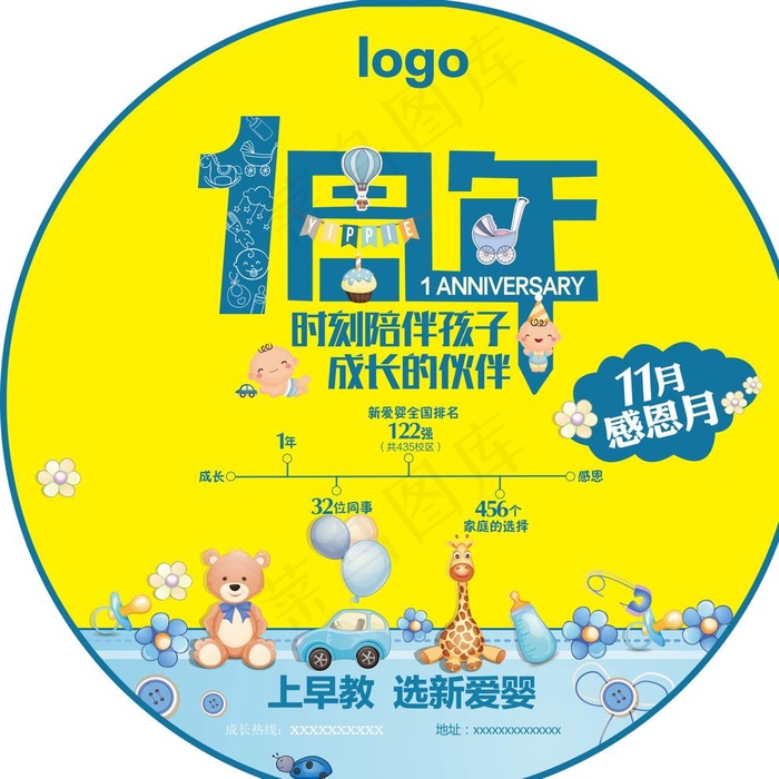 卡通 早教中心 周年庆  儿童图片