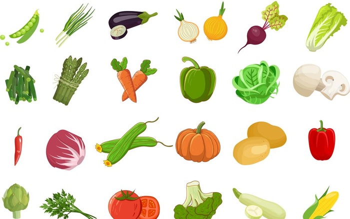 手绘矢量蔬菜EPS源文件图片
