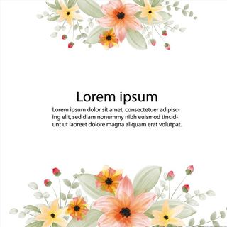 淡彩花边框图片