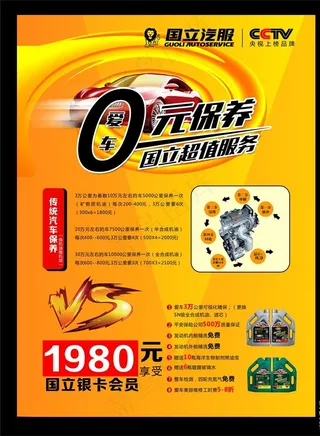 汽车维修保养机油DM单页图片