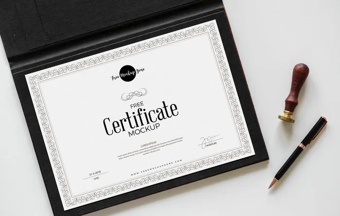 证书样机图片(3000x2000)psd模版下载