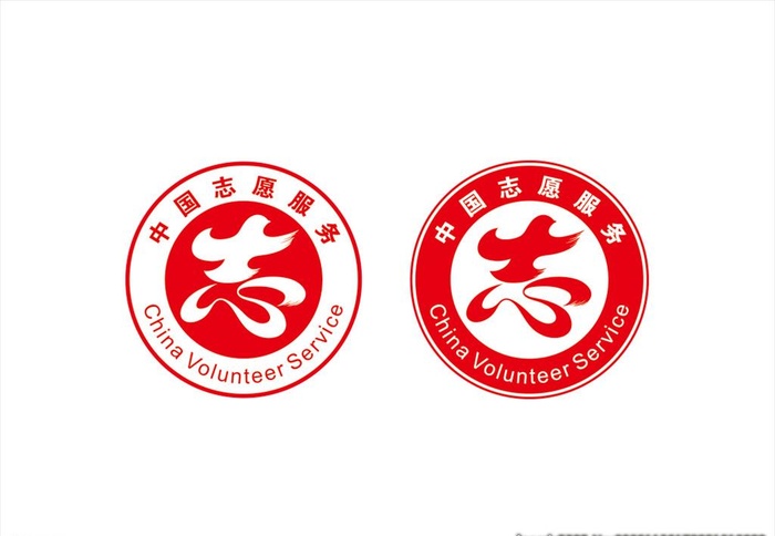 中国志愿服务图片ai矢量模版下载