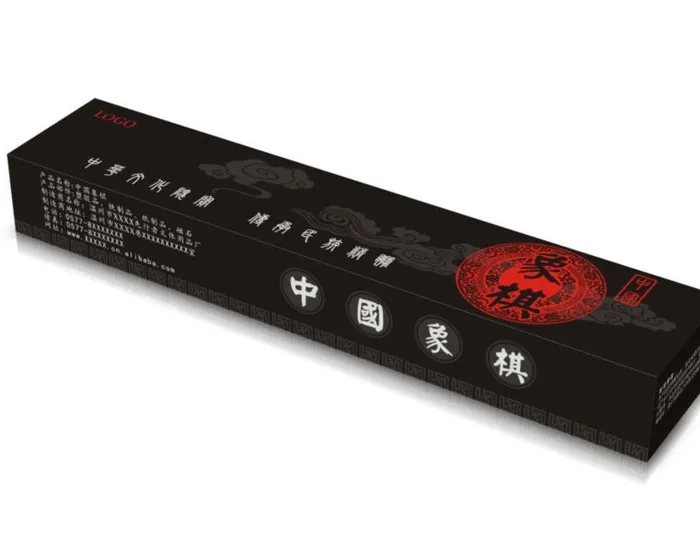 高档象棋礼盒包装展开图图片cdr矢量模版下载