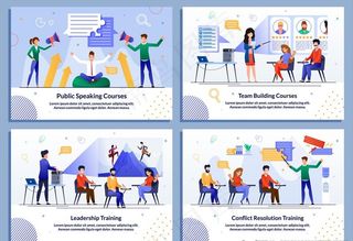 公司培训插画图片