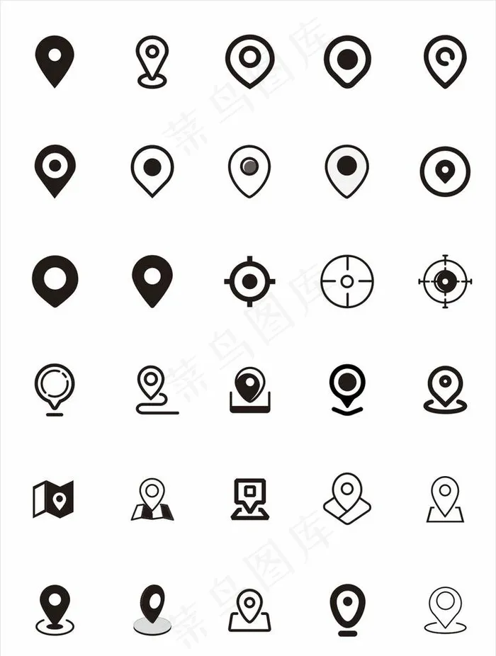 地址图标图片cdr矢量模版下载