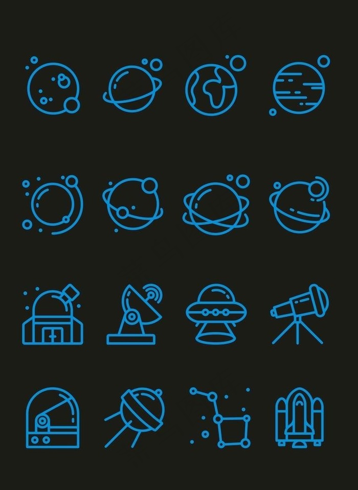星球卡通图标图片