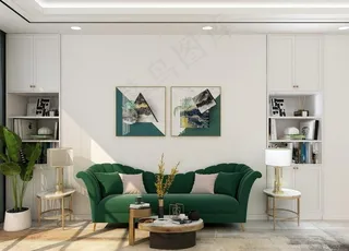 简约室内客厅效果图图片