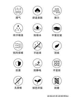 面料材质说明图标图片