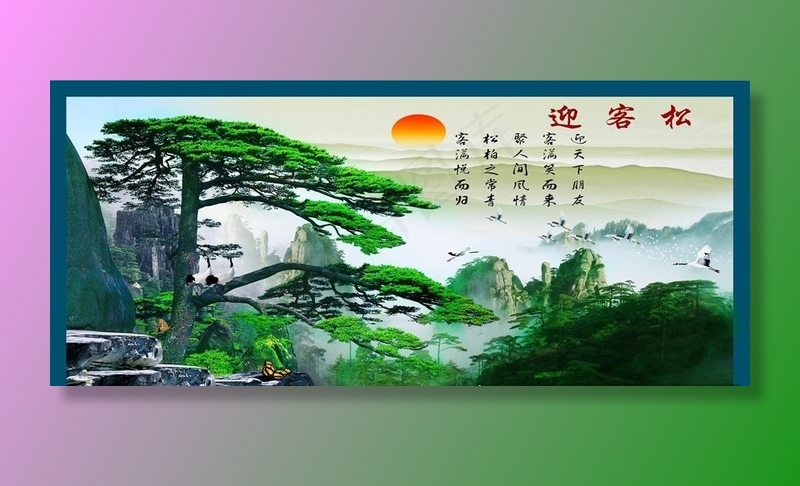 迎客松图片(8504x3969)