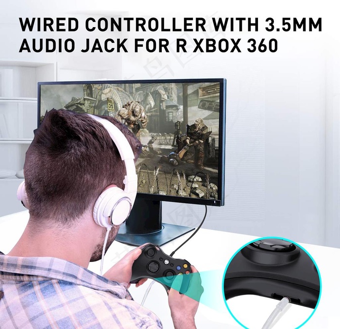 XBOX360 游戏手柄场景图图片psd模版下载