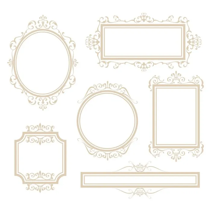 花纹边框图片(2008x2008)psd模版下载
