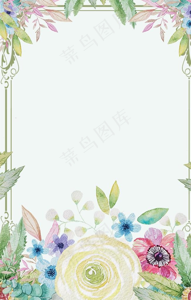花店海报背景图片