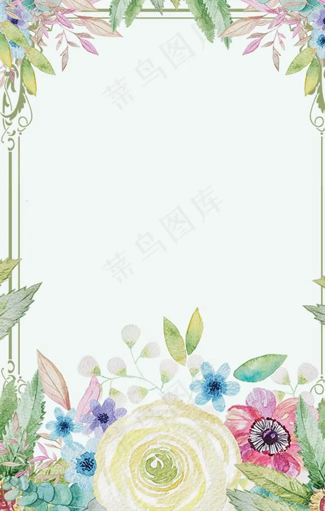 花店海报背景图片psd模版下载