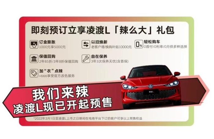 新凌渡L预售车顶牌图片