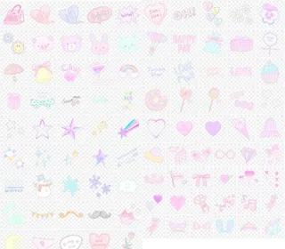 手绘手账素材插画贴画图片