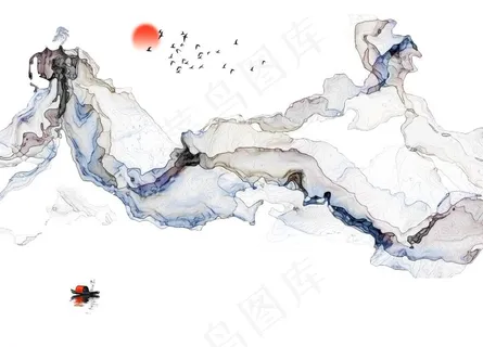 山水画 中式背景墙 装饰画图片 山水画 中式背景墙 装饰画图片