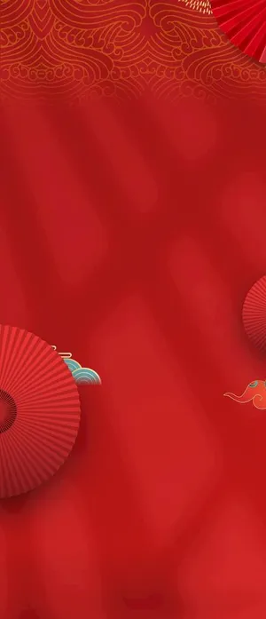 红色质感 国潮背景图片