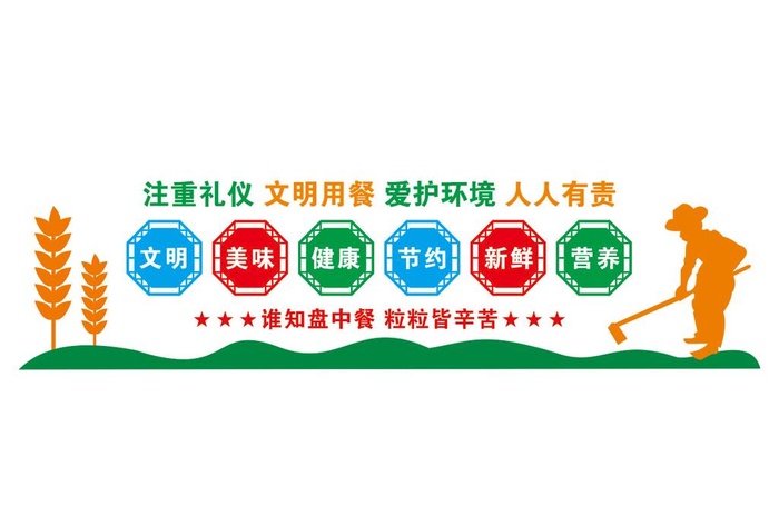 食堂文化墙图片cdr矢量模版下载