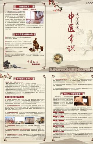 中医常识三折页图片