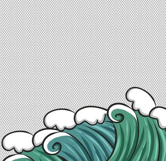 卡通海浪           图片