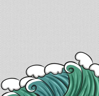 卡通海浪           图片