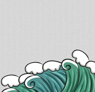 卡通海浪           图片