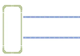 手绘矢量图中国古风边框元素图片