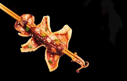 铁板鱿鱼串图片