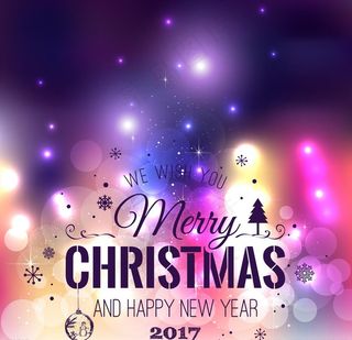 绚丽唯粒子光斑节日背景矢量素材图片