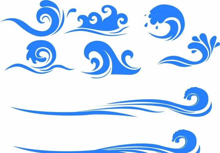波浪图片ai矢量模版下载