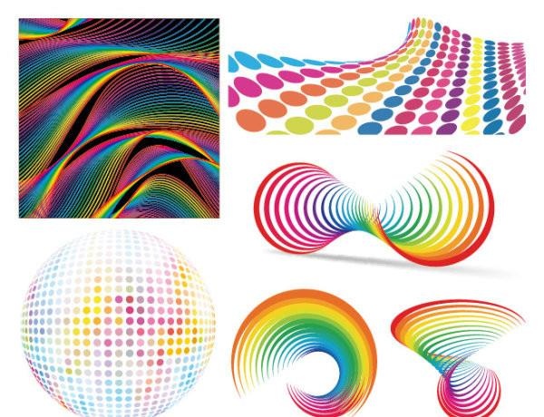 五颜六色的图案背景矢量素材图片