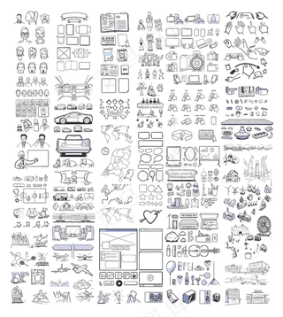故事情节手绘素材图片