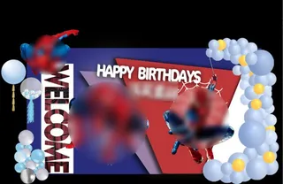 漫威英雄蜘蛛侠主题城镇宝宝宴图片