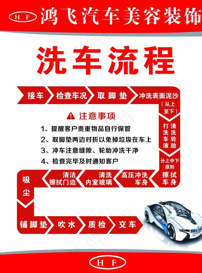 洗车流程图片
