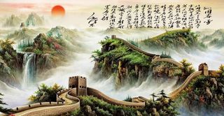 沁园春雪万里长城图片