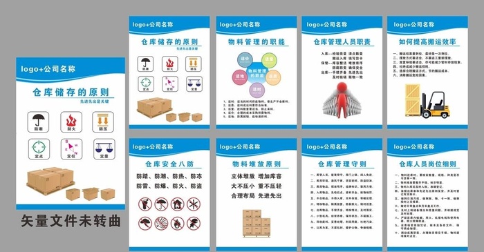 仓储物流管理海报设计图片cdr矢量模版下载