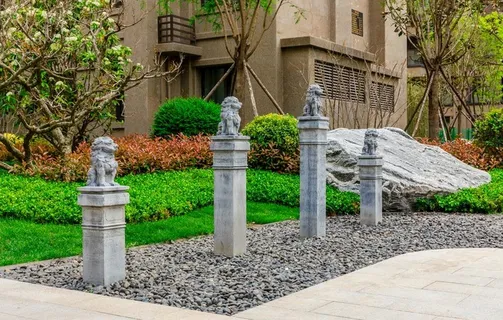 景观小品石狮子图片