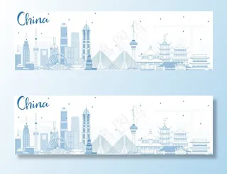 中国高端矢量建筑群图片