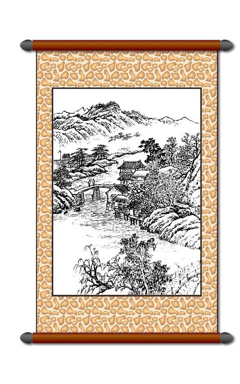 白描 风景画图片(4677x7016)psd模版下载