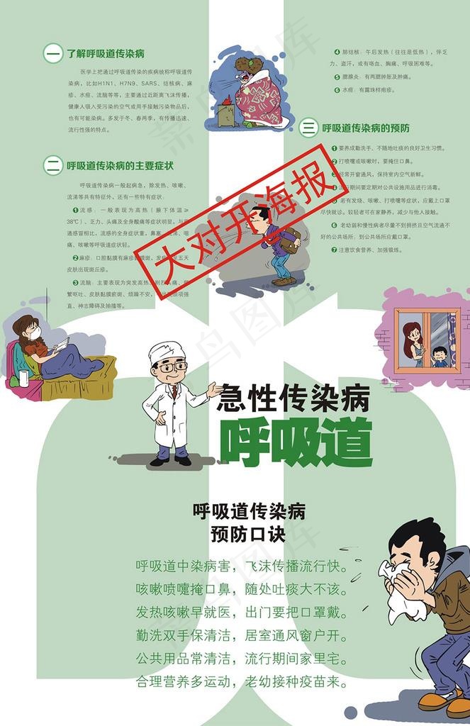 呼吸道传染病海报图片