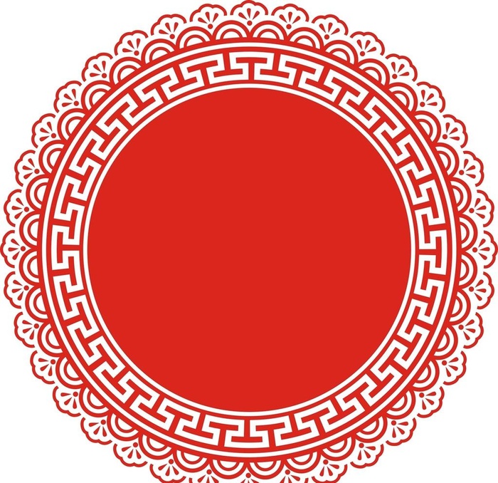 中式 圆形 边框图片cdr矢量模版下载