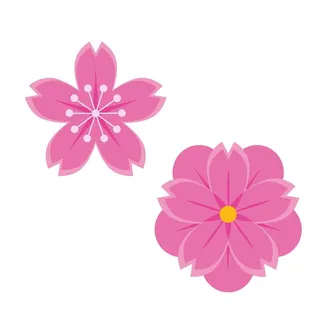 粉色矢量花朵图片