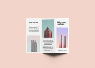 三折页彩页样机模板图片