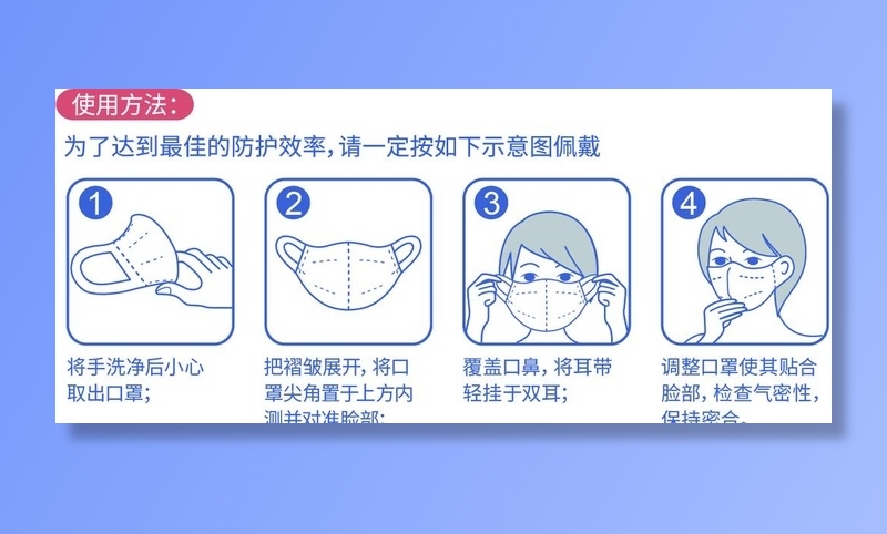 口罩佩戴图图片ai矢量模版下载