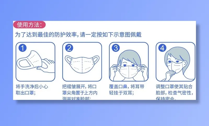 口罩佩戴图图片ai矢量模版下载