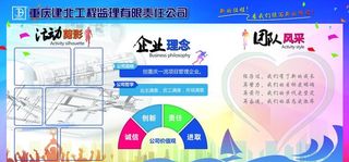 企业文化理念展板设计模板图片
