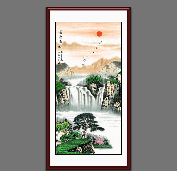 山水画图片(4724x9449)psd模版下载