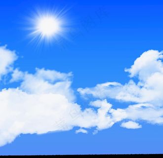 蓝天白云太阳天空免扣元素PNG图片 蓝天白云太阳天空免扣元素PNG图片